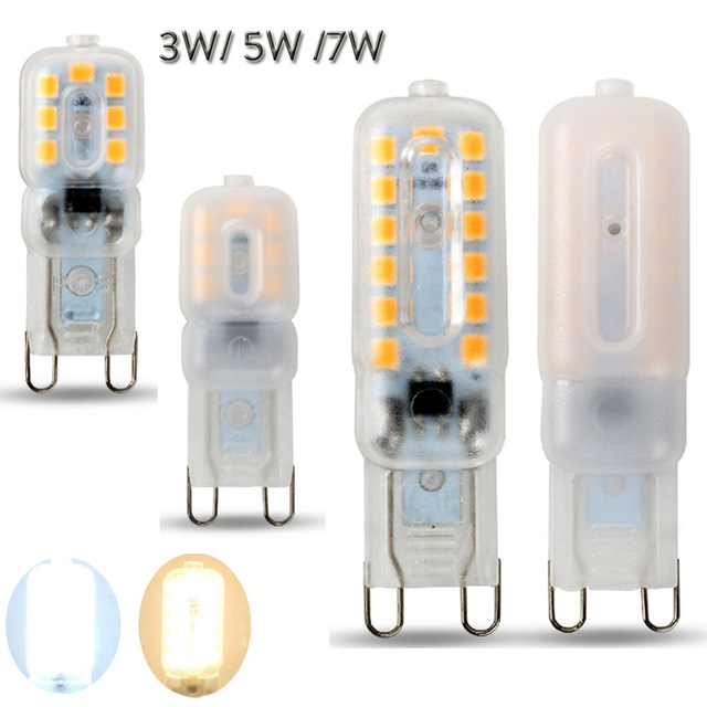 3W 5W 7W G9 2835 SMD LED Halogen Bulb 110V/220V Home Light LED Silica Gel Lamp