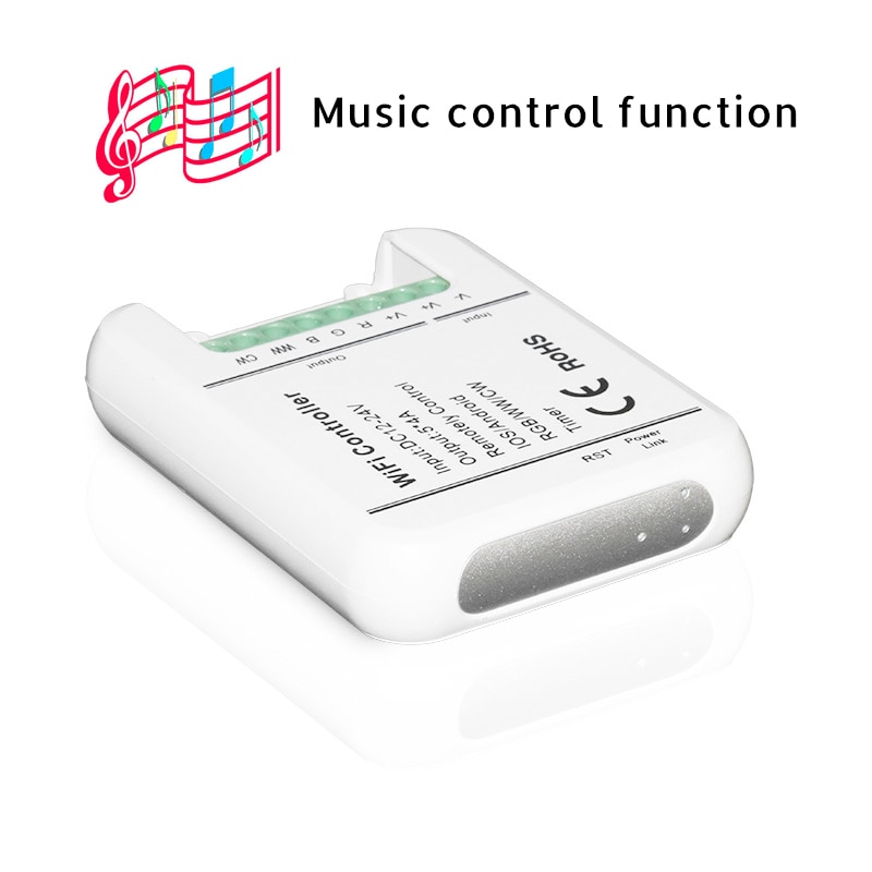 DC12V 24V WiFi LED Controller RGB/RGBW/RGBWW 16 Million Colors Music and Timer Mode WiFi 