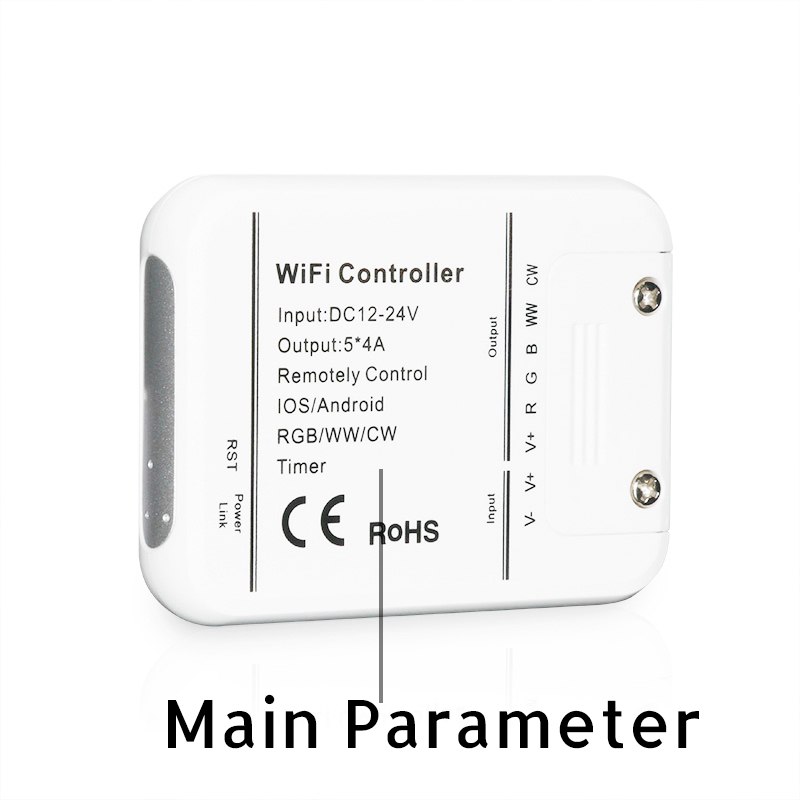 DC12V 24V WiFi LED Controller RGB/RGBW/RGBWW 16 Million Colors Music and Timer Mode WiFi 