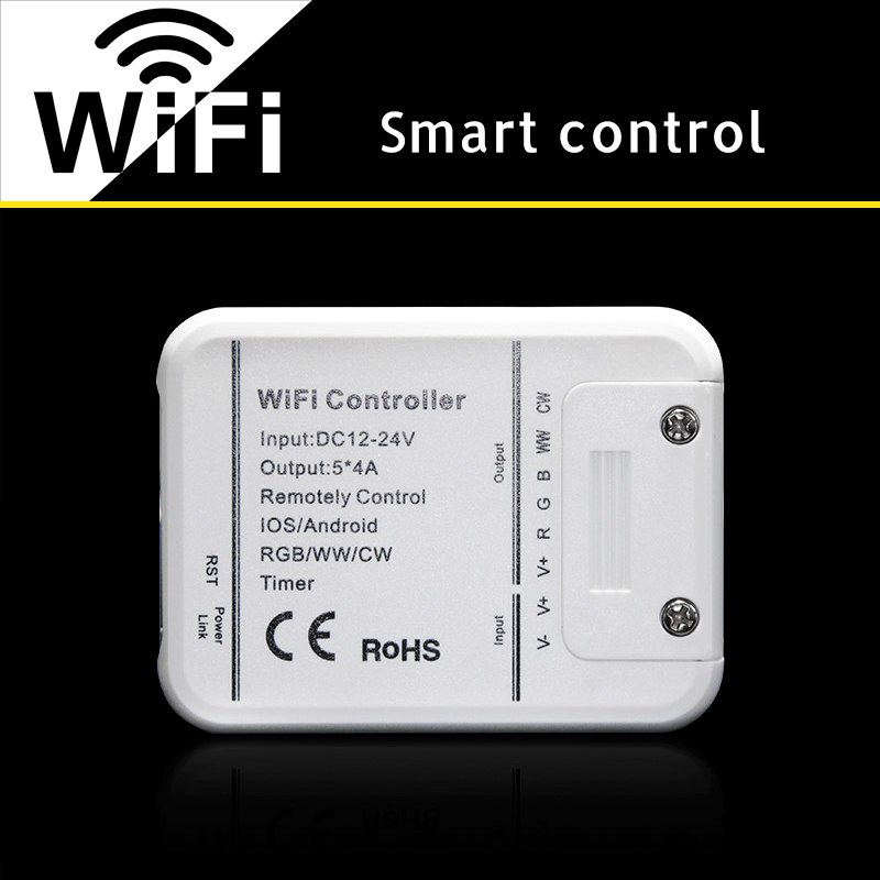 DC12V 24V WiFi LED Controller RGB/RGBW/RGBWW 16 Million Colors Music and Timer Mode WiFi 