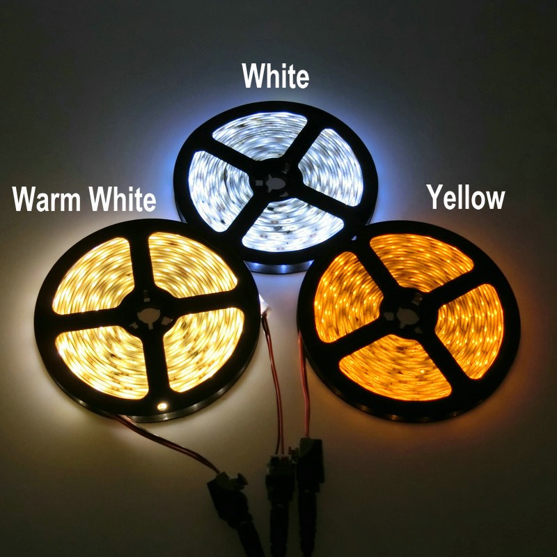 DC 12V 2835 SMD Flexible LED Strip 60LEDs/m RGB /White /Warm White /Blue /Green /Red /Yellow