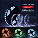 DC 12V 5050 SMD Flexible LED Strip 60LEDs/m Emitting RGB+CCT /RGB + White + Warm White