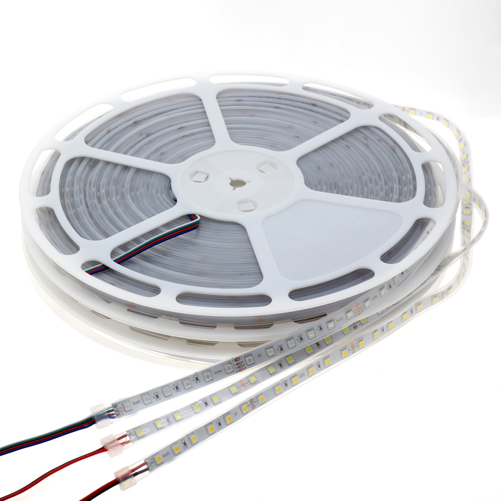 DC 24V 5050 SMD Flexible LED Strip 60LEDs/m 20m/Tape Emitting Warm White / White / RGB