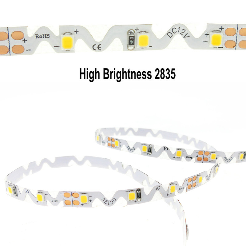 DC 12V 2835 SMD Flexible LED Strip 60LEDs/m Free Bending S Shape for Channel Letter