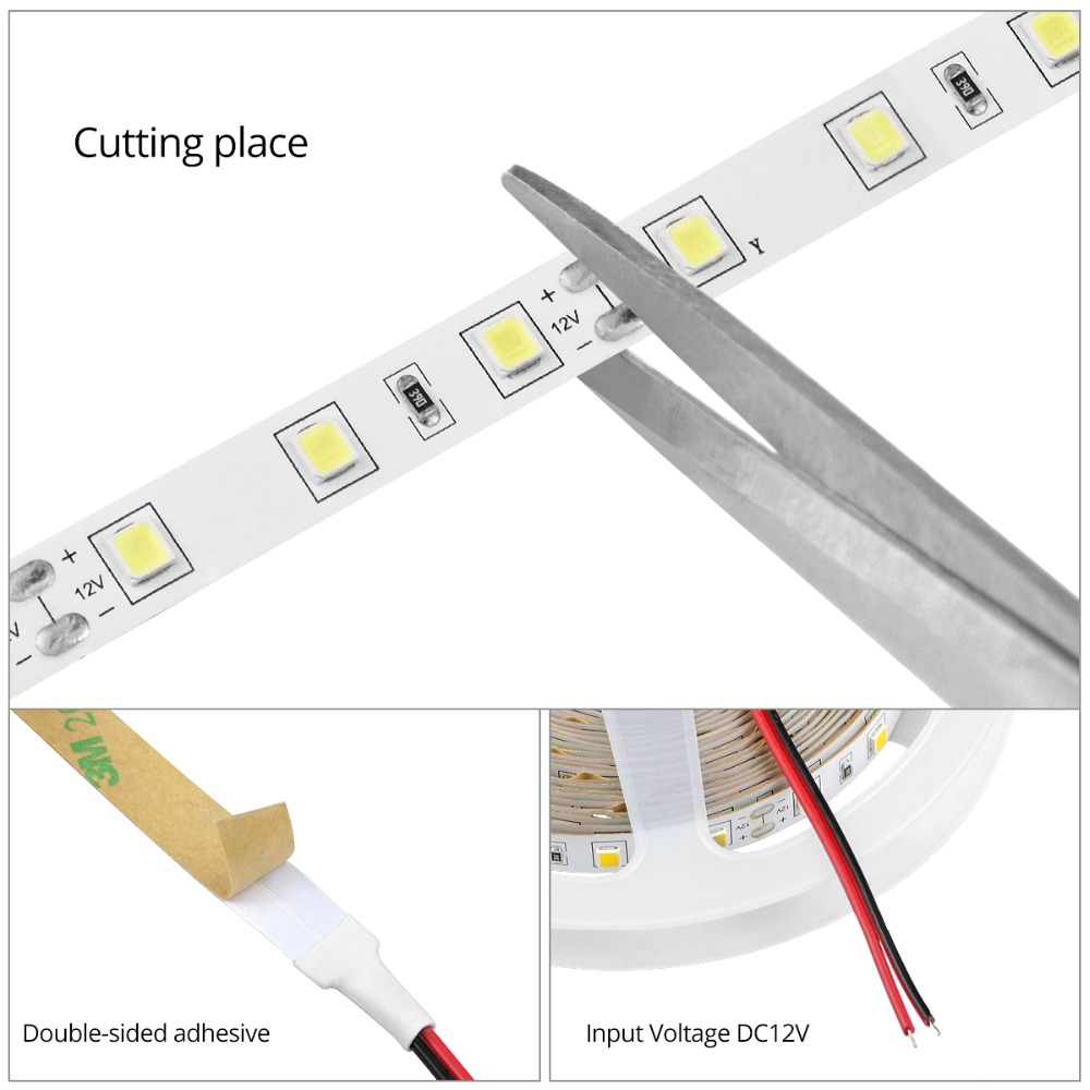 DC 12V 4040 Ultra Brightness Flexible Highlight LED light Tape Ribbon 60led/m 120Leds/m