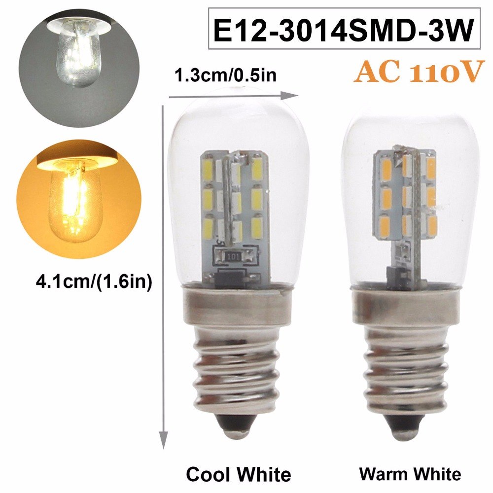 3W E12 3014 SMD LED Edison Bulb AC110V Home Light LED Filament Light Bulb