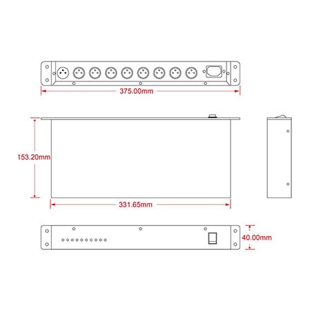 DMX128 AC100-240V 7W DMX Amplifier/Splitter/Signal Distributor/Repeater for Digit LED Strip Light