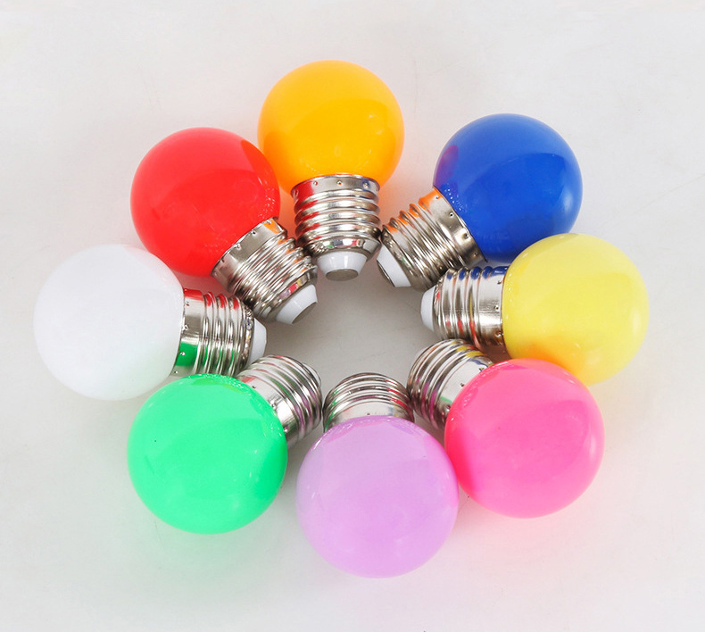 3W E27 Colorful LED Round Bulb Home Light LED Bulb Light