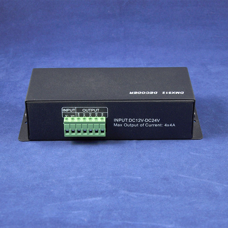 DMX 512 Decoder Led RGBW Controller DC12-24V 4A 4 Channels DMX Decoer for RGBW Ceiling Lamp