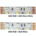 Double Row RGBW LED Strip 5050 RGB + 2835 White / Warm White DC12V 120 LED/m