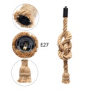 E27 Hemp Rope Electric Wire Lamp Holder Single Head