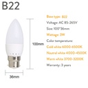 3W E27 E14 E12 B22 B15 2835 SMD LED Spotlight AC85-265V Home Light LED Bulb Light