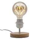 E27 Vintage Table Lamp with Switch and Wire Solid Wood Lamp Holder 120*120mm