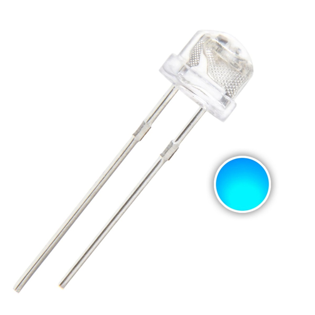 F5 5mm Straw Hat Transparent LED Diode Lights DC 2V 20mA