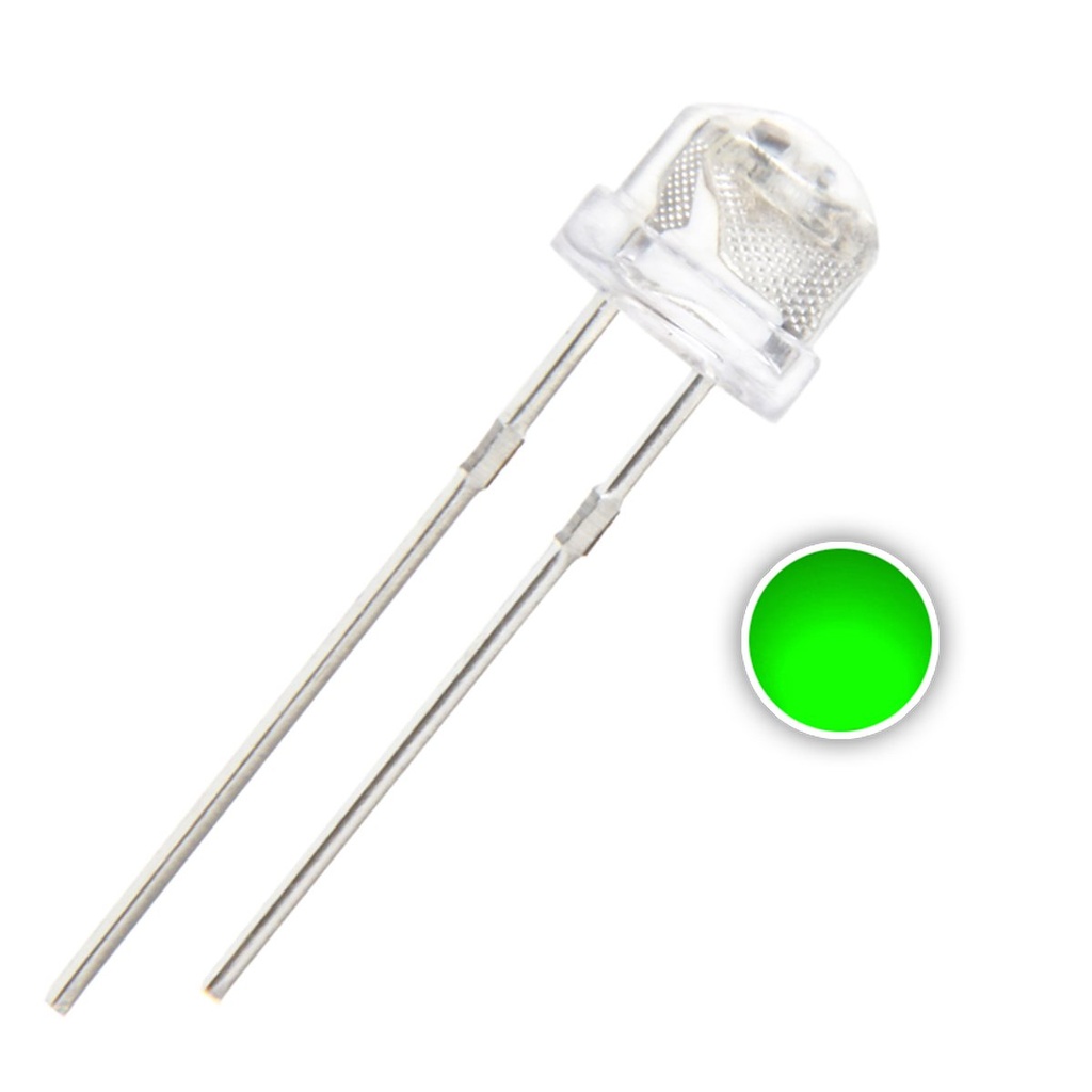 F5 5mm Straw Hat Transparent LED Diode Lights DC 2V 20mA