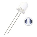 F8 8mm Clear Round Transparent LED Diode Lights DC 3V 20mA Emitting White/Red/Green/Blue/Yellow