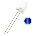 F8 8mm Clear Round Transparent LED Diode Lights DC 3V 20mA Emitting White/Red/Green/Blue/Yellow