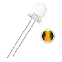 F8 8mm Clear Round Transparent LED Diode Lights DC 3V 20mA Emitting White/Red/Green/Blue/Yellow