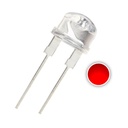 F8 8mm Straw Hat Transparent LED Diode Lights White/Red/Green/Blue/Yellow