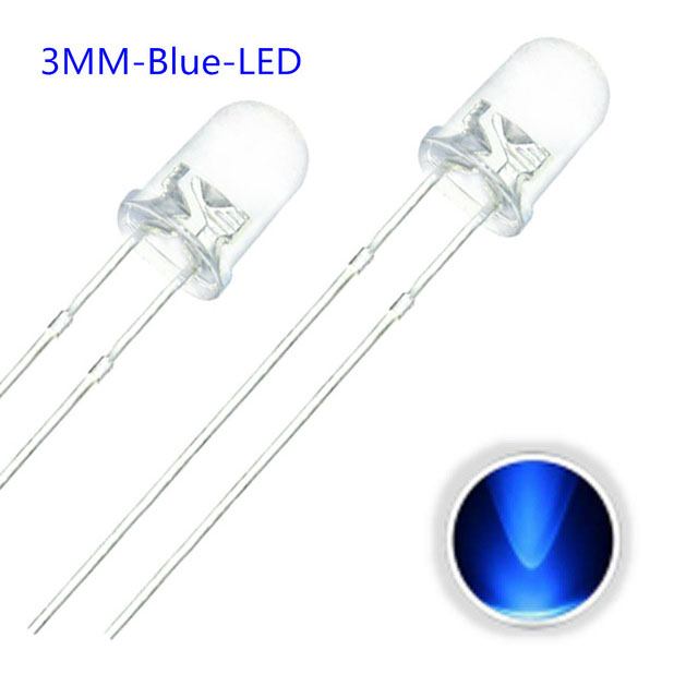 F3 3MM Round LED Light Diode Emitting Green/Yellow/Blue/White/Red/Warm White/Orange/Purple/Pink/Yellow Green 