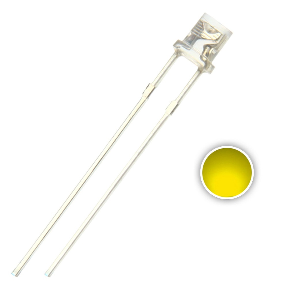 F3 3mm Clear Transparent Flat Top LED Diode Lights Emitting White/Red/Green/Blue/Yellow/Purple/Pink