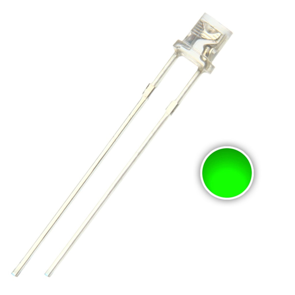 F3 3mm Clear Transparent Flat Top LED Diode Lights Emitting White/Red/Green/Blue/Yellow/Purple/Pink