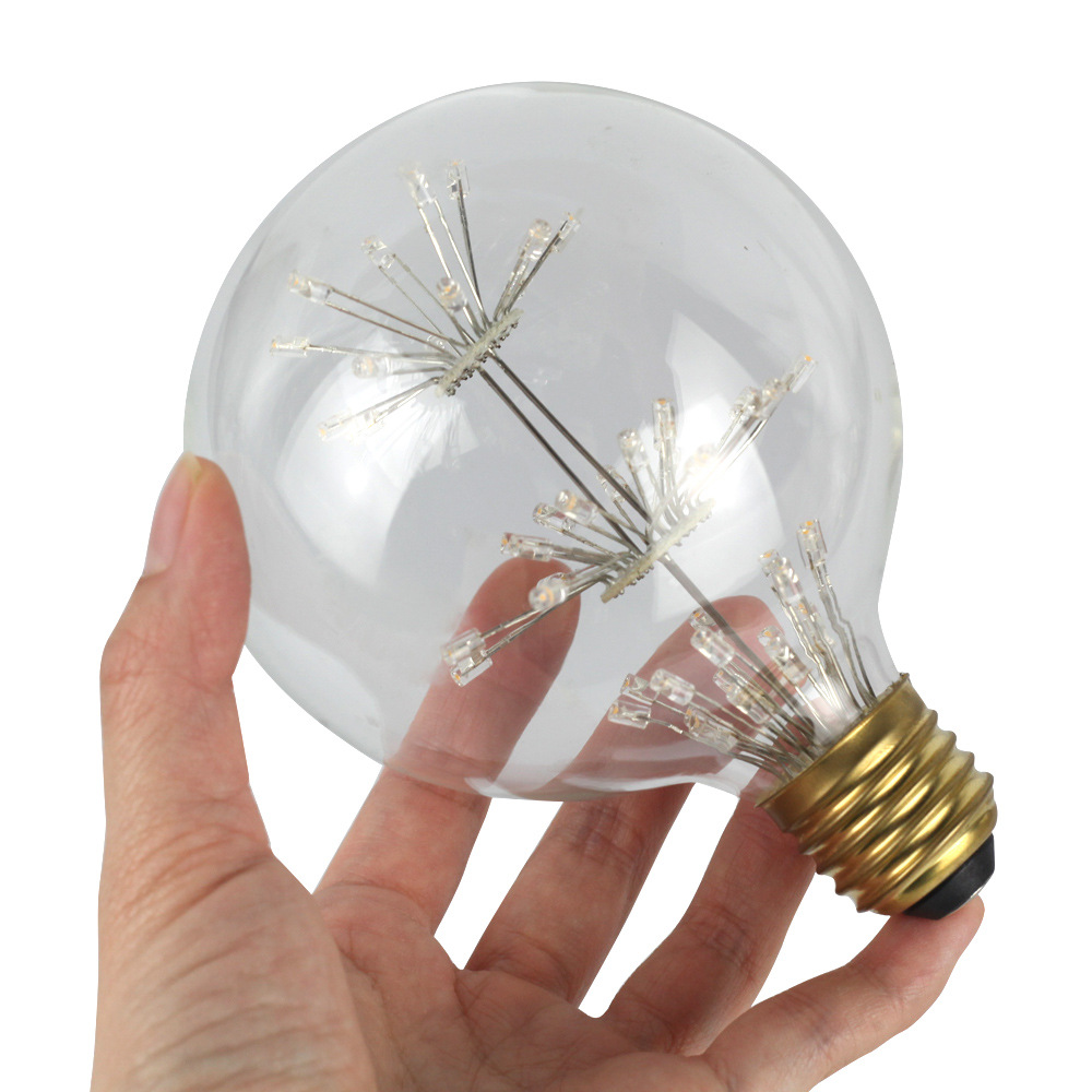 3W E27 G95 Fireworks Light LED Edison Bulb AC85-265V Home Light LED Filament Light Bulb