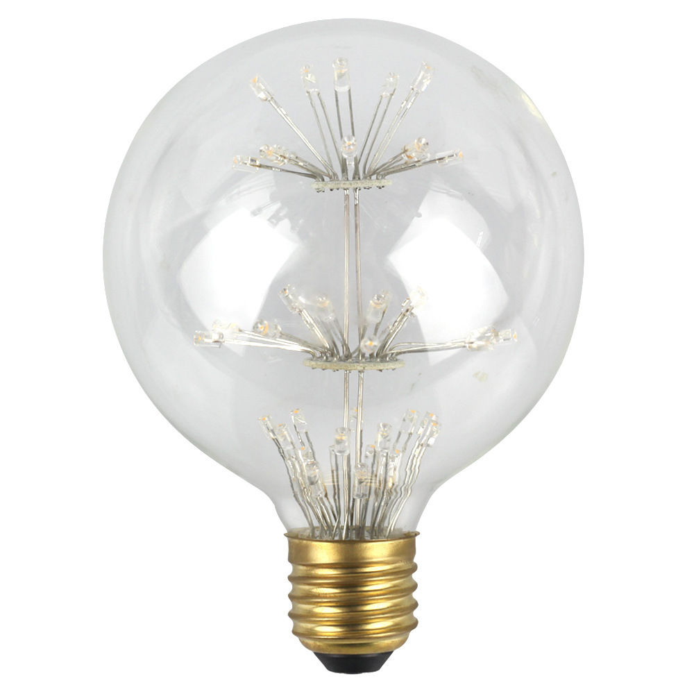 3W E27 G95 Fireworks Light LED Edison Bulb AC85-265V Home Light LED Filament Light Bulb