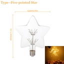 3W E27 LED Five-pointed Star Edison Bulb AC220-240V Home Light LED Filament Light Bulb