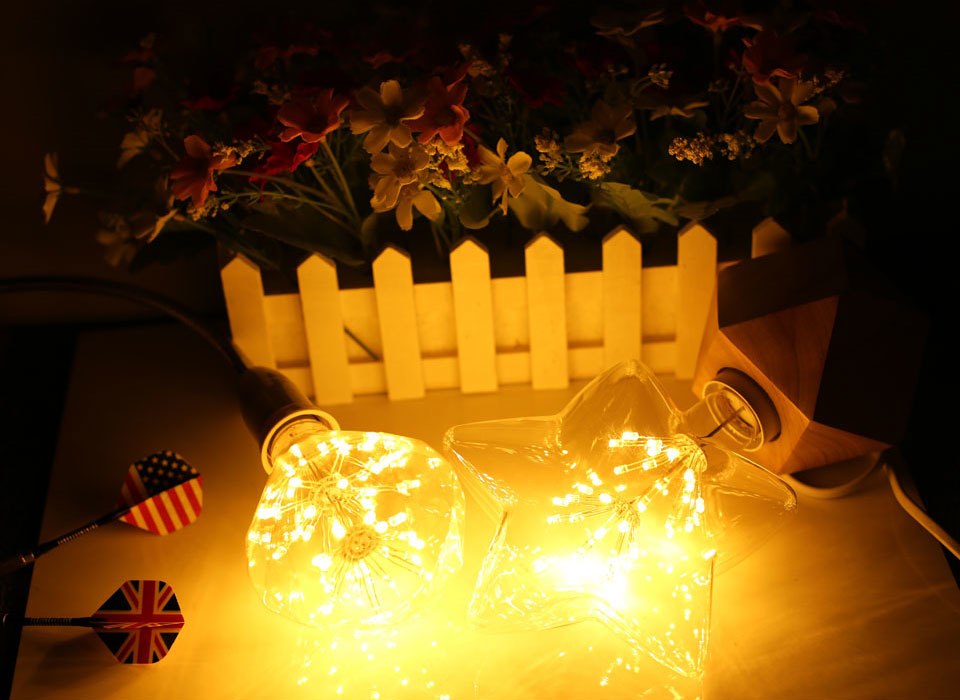 3W E27 LED Five-pointed Star Edison Bulb AC220-240V Home Light LED Filament Light Bulb
