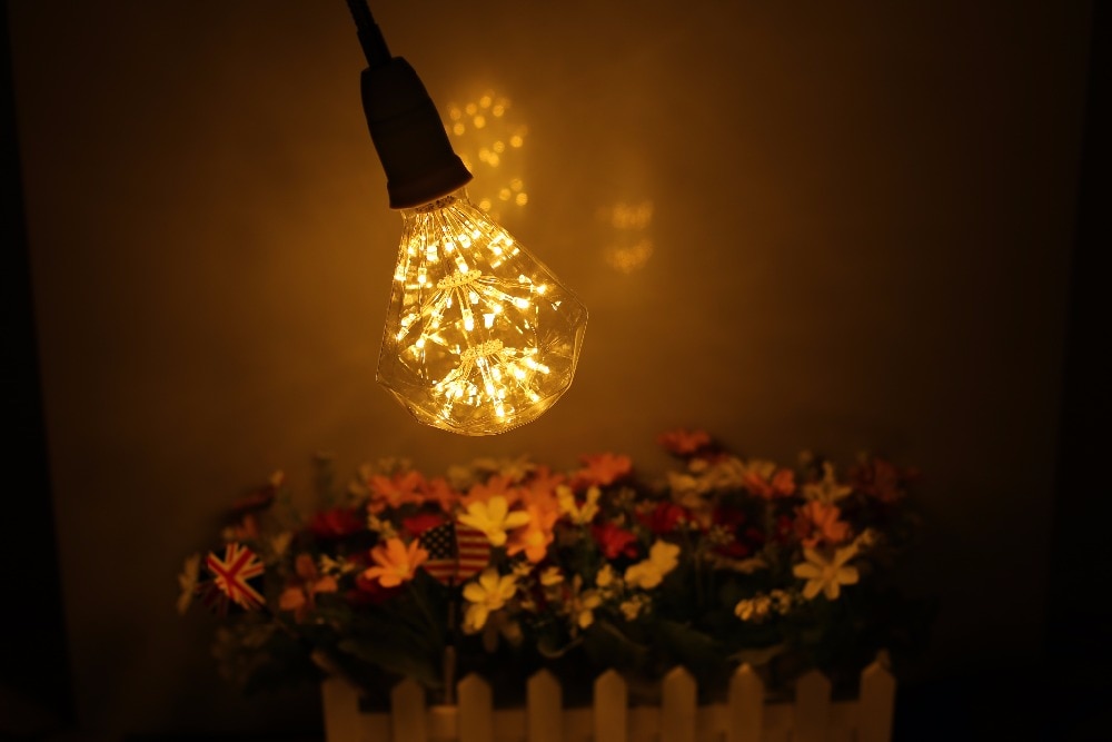 3W E27 LED Flat Drilling Edison Bulb AC220V-240V Home Light LED Filament Light Bulb