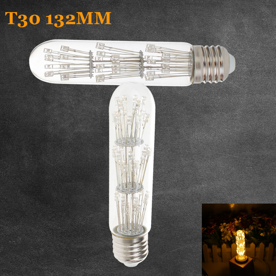 3W E27 T30 LED Firework Edison Bulb AC220V Home Light LED Filament Light Bulb