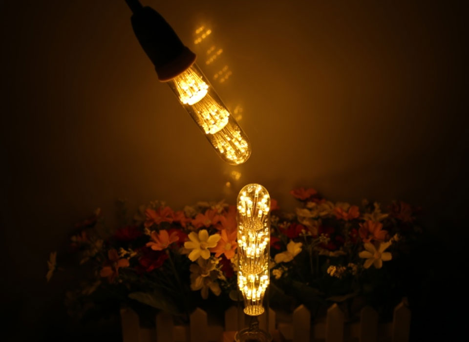 3W E27 T30 LED Firework Edison Bulb AC220V Home Light LED Filament Light Bulb