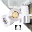 3W GU10 GU5.3 MR16 COB LED Bulb Lamp AC85-265V/DC12V LED No Dimmable Spotlight