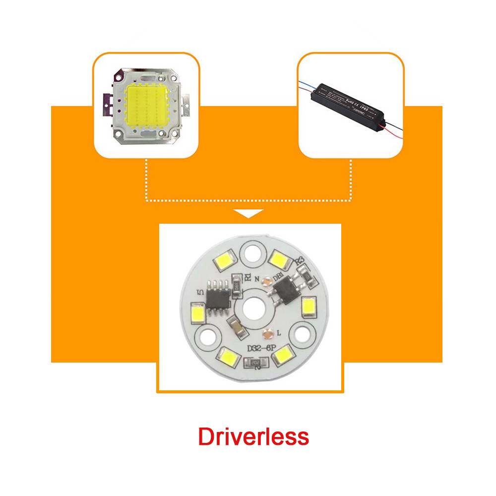 3W/5W/7W/9W/12W 32-74mm Led Chip Diode Driverless AC 220V For Downlight Emitting White/Warm White