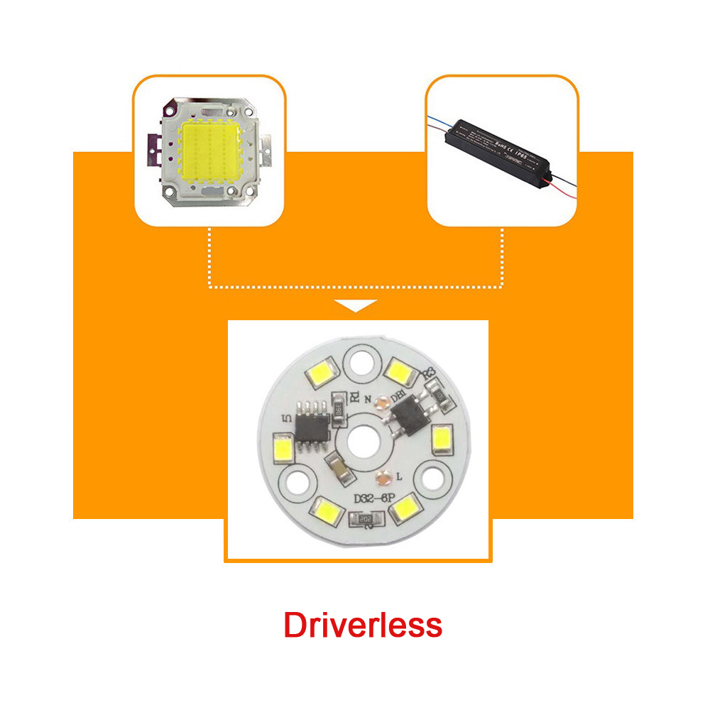 3W/5W/7W/9W/12W 32-74mm Led Chip Diode Driverless AC 220V For Downlight Emitting White/Warm White