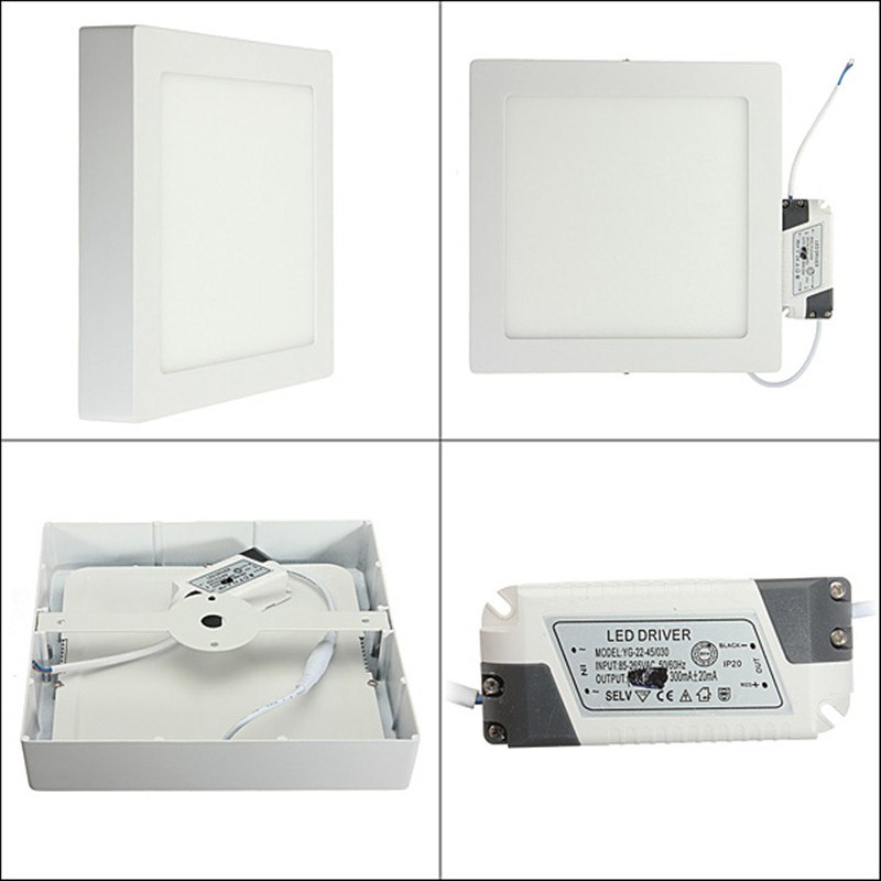 3W 4W 6W 9W 12W 15W 18W 24W AC85-265V LED Square Panel Light Downlight