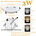 3W 5W 7W 9W 12W 15W 18W Round Recessed Lamp AC85-265V LED No Dimmable Spotlight