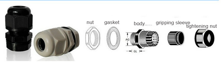 M8-05 PA66 Metric Nylon Cable Waterproof Connector