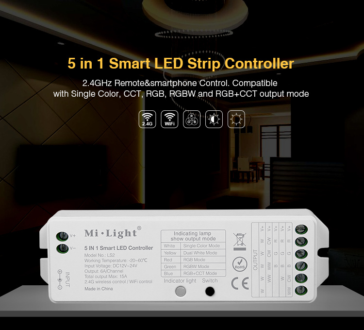  Mi Light LS1 LS2 LS3 LS4 2.4G Wireless Control LED Controller