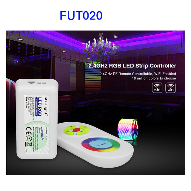 Mi.Light 2.4G FUT020/FUT021/FUT022/FUT025/FUT027/FUT028 LED Strip Dimmer Touch Dual White/RGB/RGBW LED Strip Controller