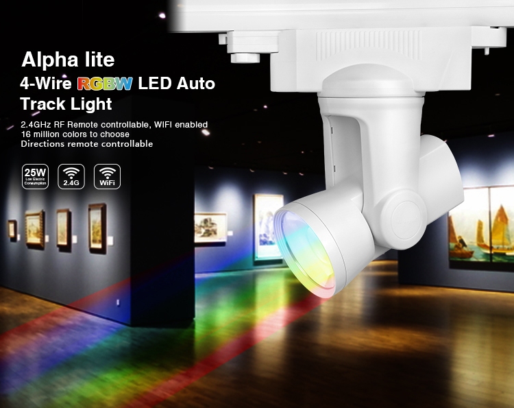 Mi.Light AL1/AL2/AL3/AL4/AL5/AL6 25W 2-wire/4-wire Dimmer/Dual White/RGBW 99 Groups LED Auto Track Light