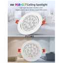 Milight RGB+CCT LED Downlight AC110V 220V Dimmable LED Ceiling Spotlight FUT062/FUT063/FUT066/FUT068/FUT069