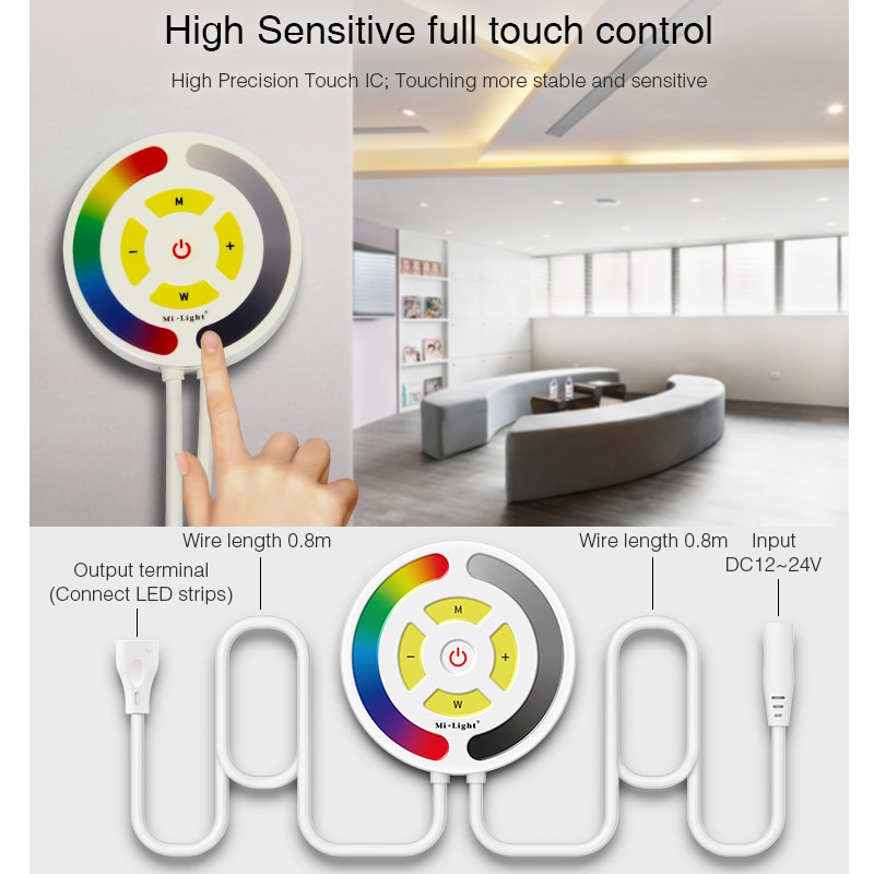 Milight YL1 Touch RGB WiFi LED Controller Alexa Voice App 2.4G 