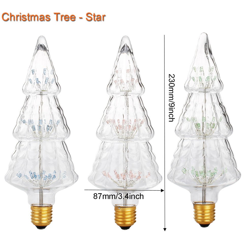 3W E27 Christmas Tree LED Edison Bulb AC85-265V Home Light LED Filament Light Bulb