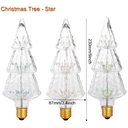  3W E27 Christmas Tree LED Edison Bulb AC85-265V Home Light LED Filament Light Bulb