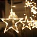 Plug Powered LED Star Curtain Light String 2M 110V/220V