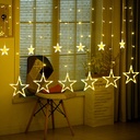 Plug Powered LED Star Curtain Light String 2M 110V/220V