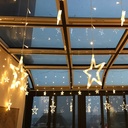 Plug Powered LED Star Curtain Light String 2M 110V/220V