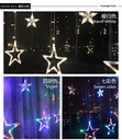 Plug Powered LED Star Curtain Light String 2M 110V/220V